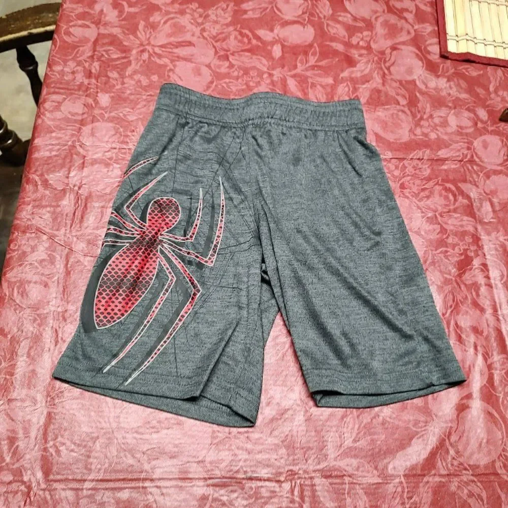 New Jumping Active Beans Dark Gray Spiderman Short Set Size Boy's 7